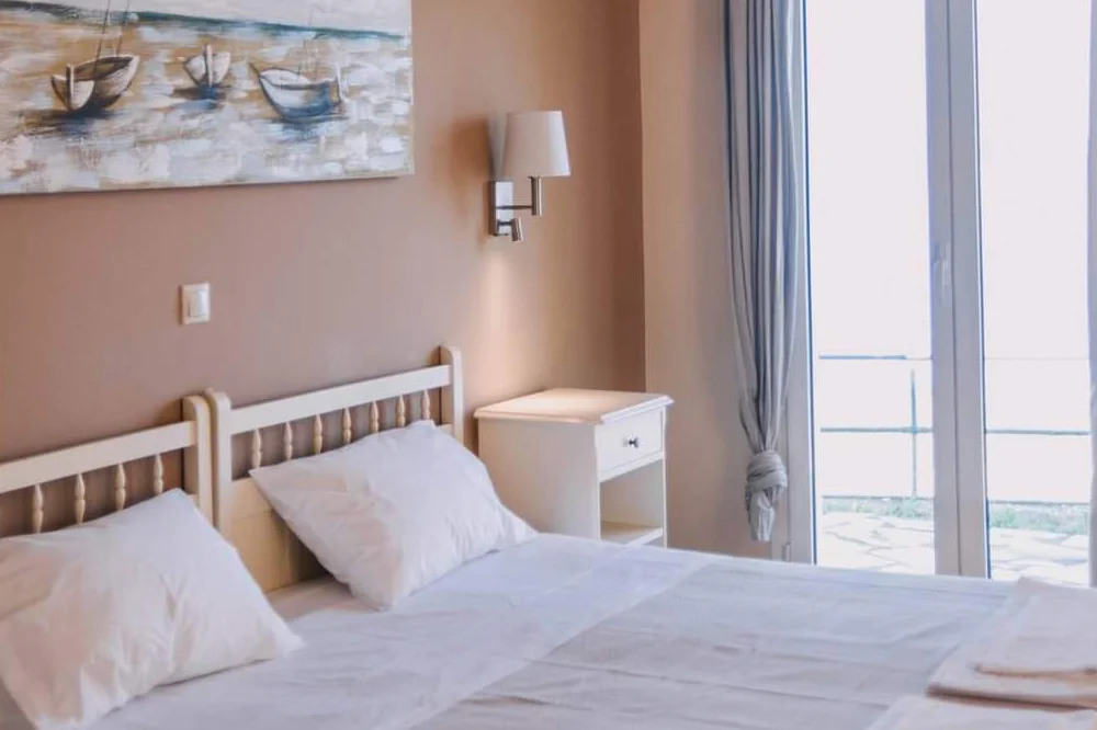 modern bathroom in kefalonia studio apartment